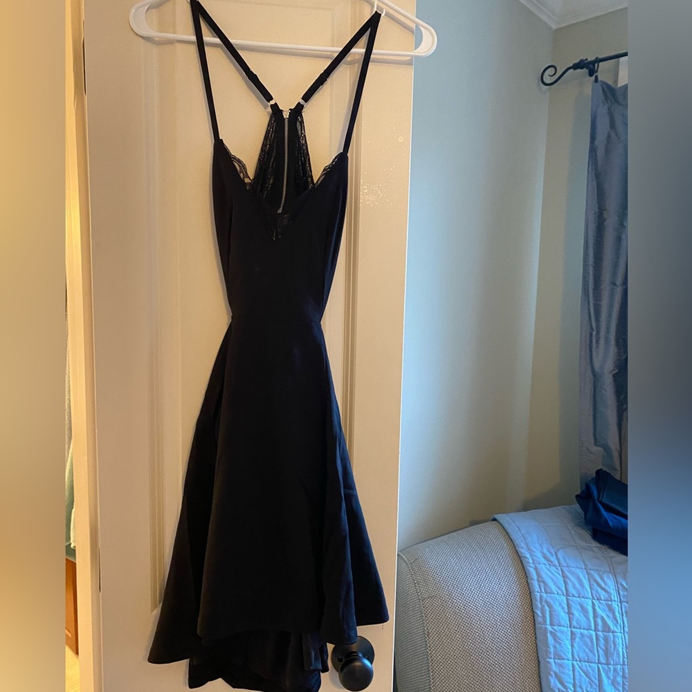 Black lace homecoming dress size XS
